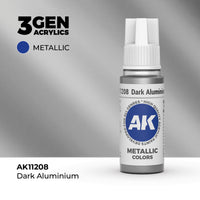 Bote de pintura acrílica AK 3rd Generation Dark Aluminium de 17 ml