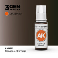 Bote de pintura acrílica AK 3rd Generation Clear Smoke de 17 ml