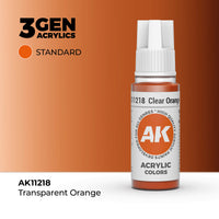Bote de pintura acrílica AK 3rd Generation Clear Orange de 17 ml