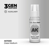 Bote de pintura acrílica AK 3rd Generation Glaze Medium de 17 ml