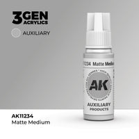 Bote de pintura acrílica AK 3rd Generation Matte Medium de 17 ml