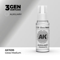 Bote de pintura acrílica AK 3rd Generation Gloss Medium de 17 ml